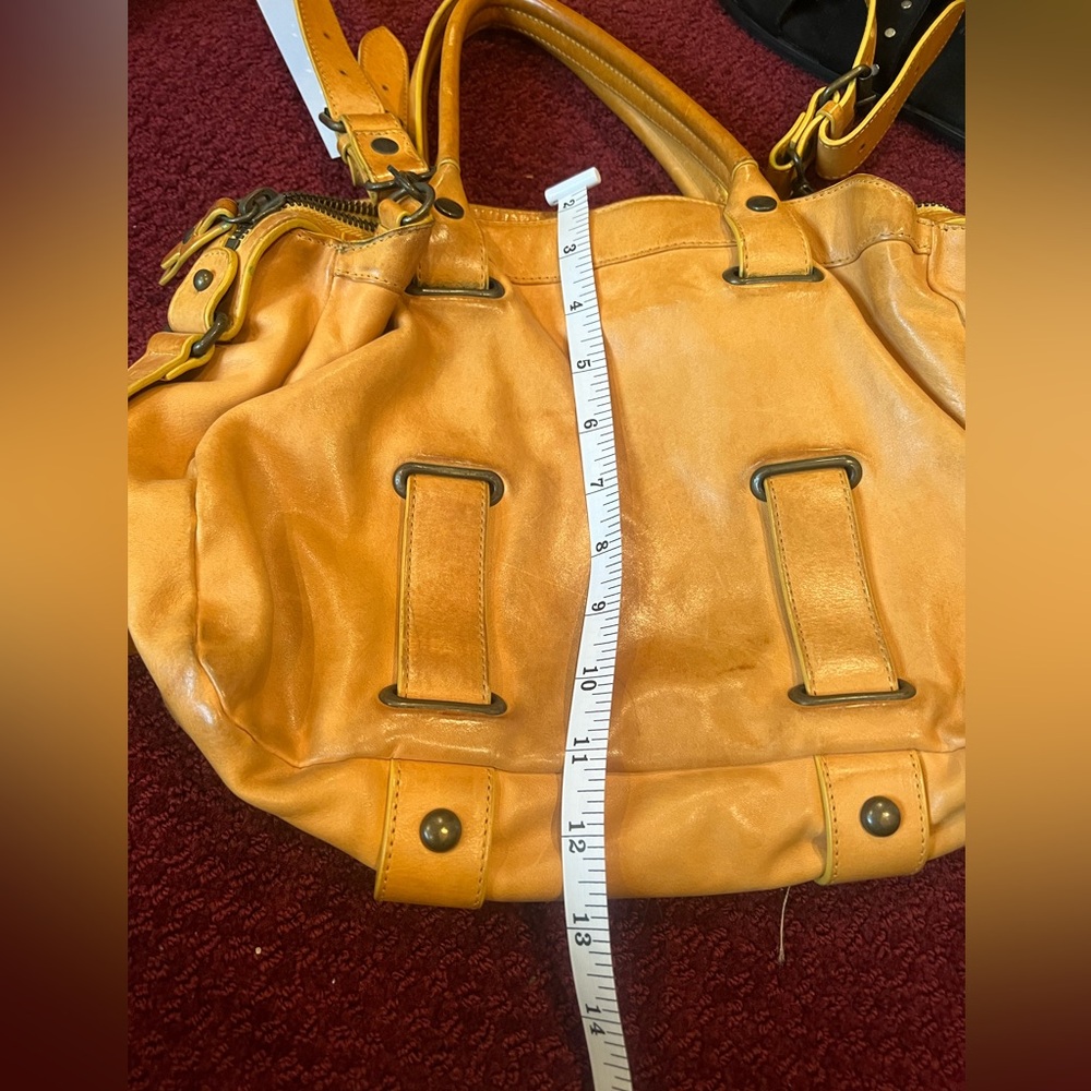 Theory bag 350 retail mustard yellow Multiple pockets HOST PICK - Picture 7 of 14